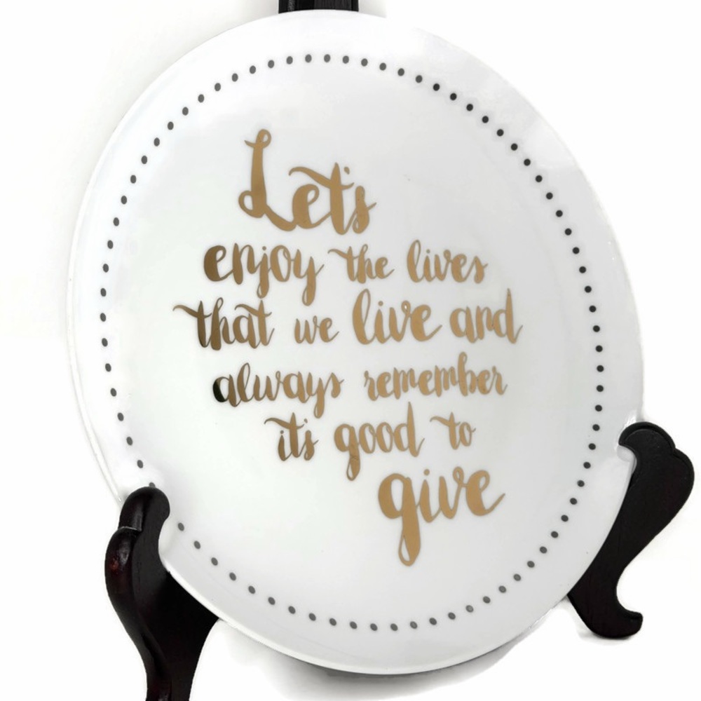 Two's Company Pass It On Giving Plate